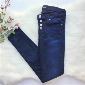 Hudson Ciara Exposed Button Super Skinny Jeans